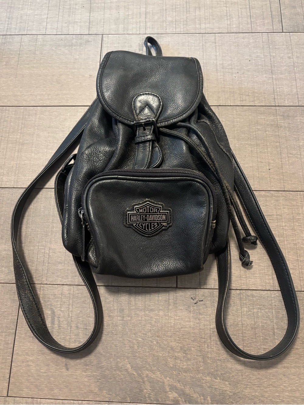 ๐ฆHarley-Davidson๐ฆVintage Black Leather Mini Backpack
